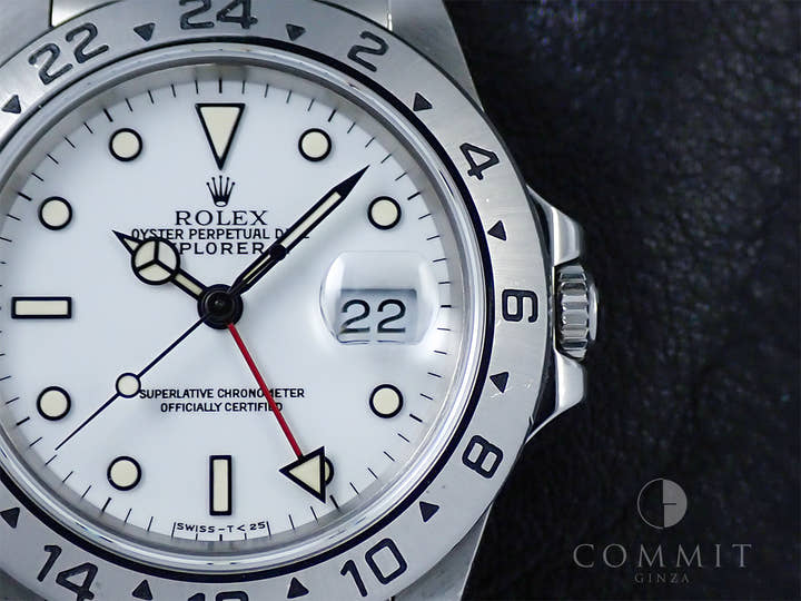 ロレックス エクスプローラーII Ref.16570 ステンレススチール ホワイト文字盤