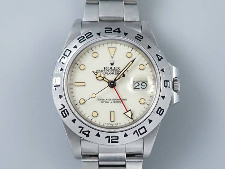 ロレックス エクスプローラーII Ref.16550 ステンレススチール ホワイト文字盤