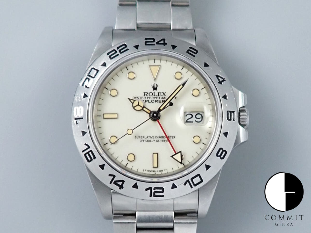 ロレックス エクスプローラーII Ref.16550 ステンレススチール ホワイト文字盤