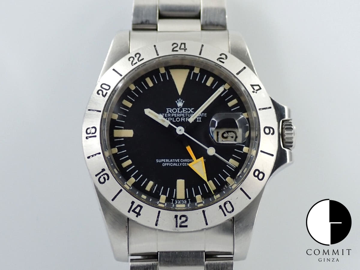 ロレックス エクスプローラーII Ref.1655 ステンレススチール ブラック文字盤