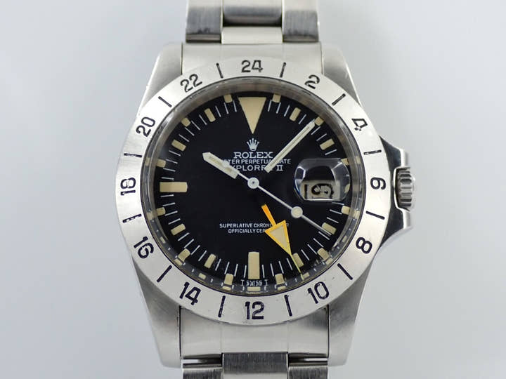 ロレックス エクスプローラーII Ref.1655 ステンレススチール ブラック文字盤