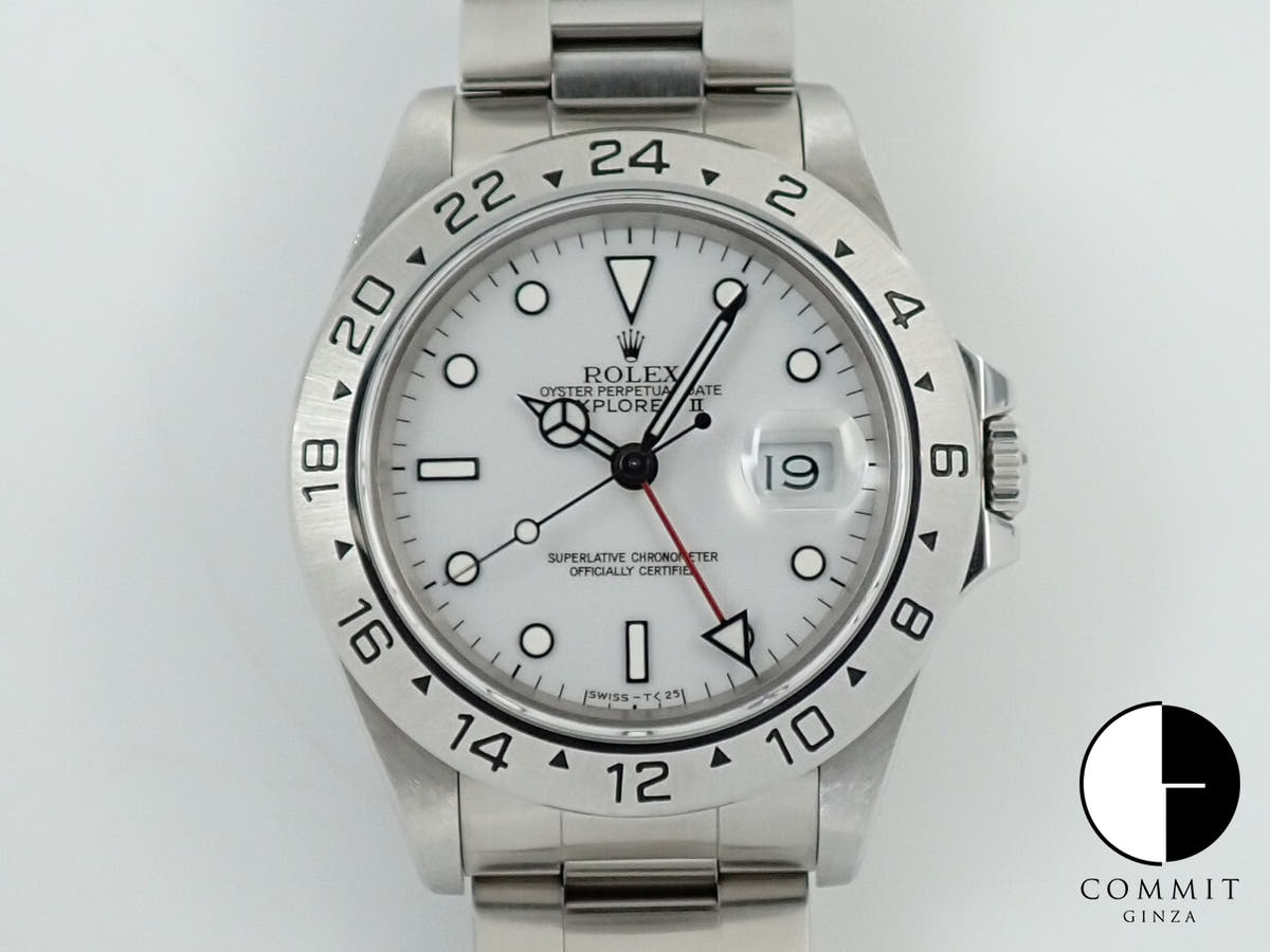 ロレックス エクスプローラーII Ref.16570 ステンレススチール ホワイト文字盤