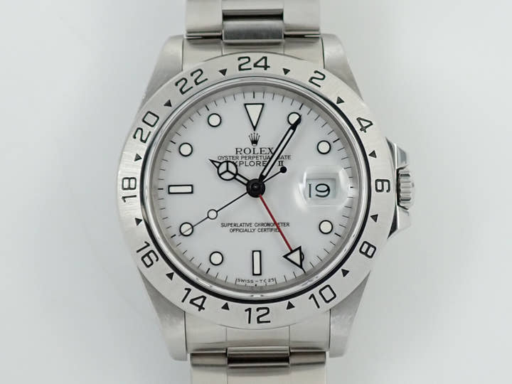 ロレックス エクスプローラーII Ref.16570 ステンレススチール ホワイト文字盤