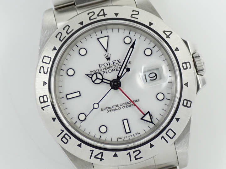 ロレックス エクスプローラーII Ref.16570 ステンレススチール ホワイト文字盤