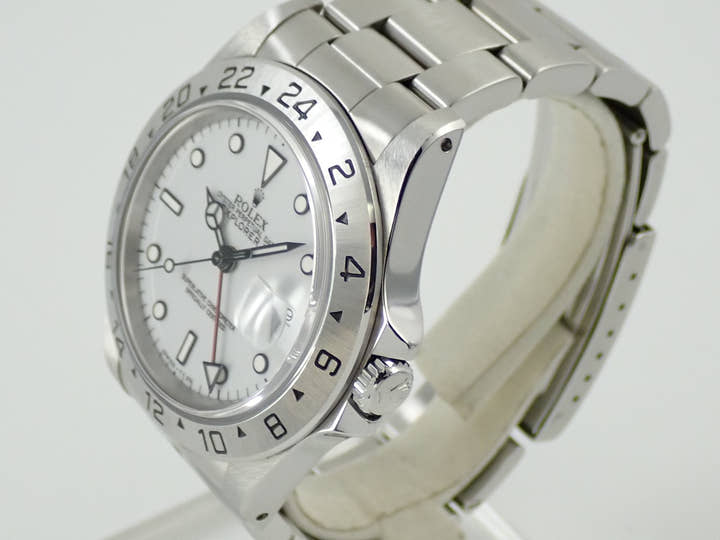 ロレックス エクスプローラーII Ref.16570 ステンレススチール ホワイト文字盤
