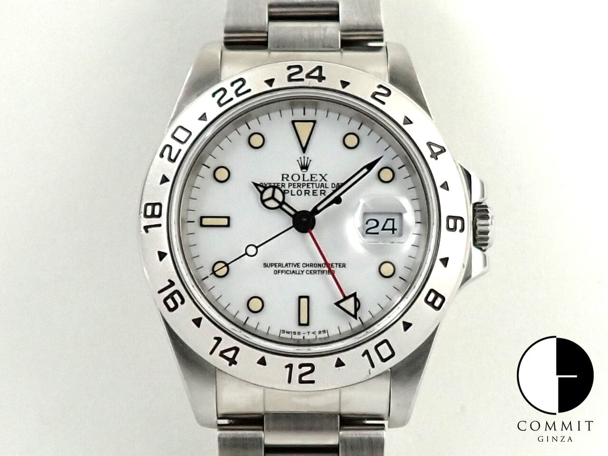 ロレックス エクスプローラーII Ref.16570 ステンレススチール ホワイト文字盤