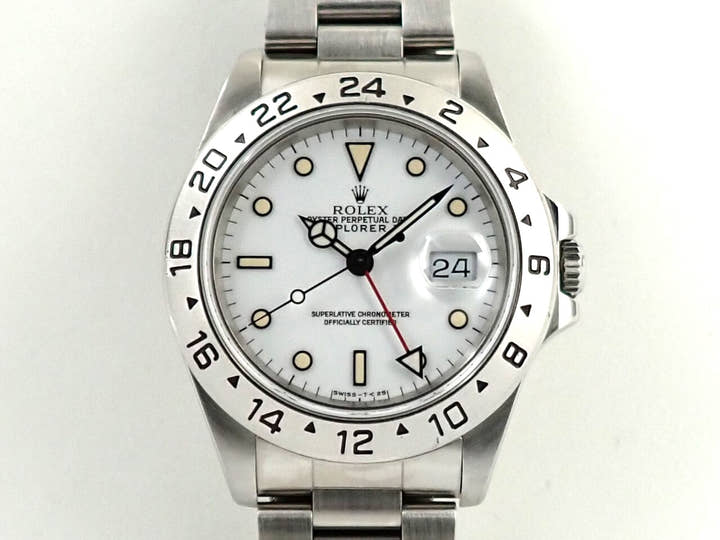 ロレックス エクスプローラーII Ref.16570 ステンレススチール ホワイト文字盤