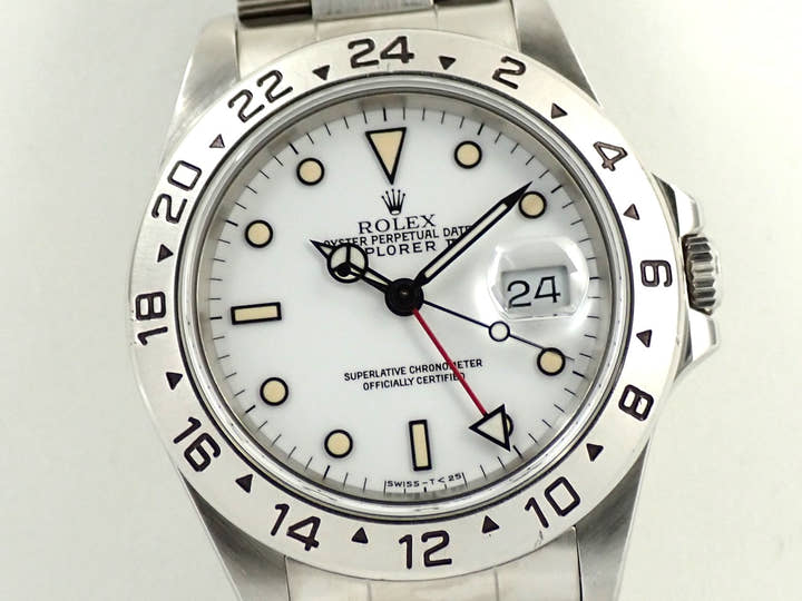 ロレックス エクスプローラーII Ref.16570 ステンレススチール ホワイト文字盤