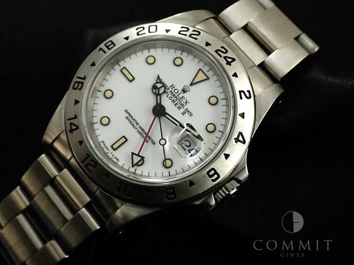 ロレックス エクスプローラーII Ref.16570 ステンレススチール ホワイト文字盤