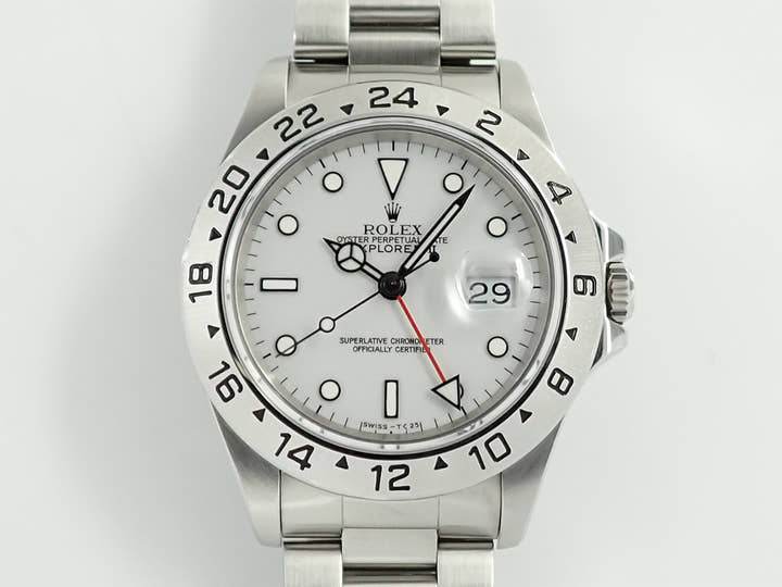 ロレックス エクスプローラーII Ref.16570 ステンレススチール ホワイト文字盤