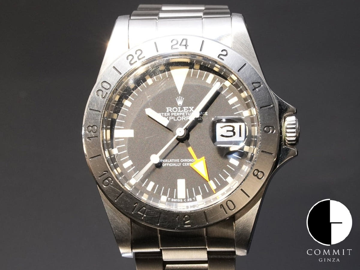 ロレックス エクスプローラーII Ref.1655 ステンレススチール ブラック文字盤