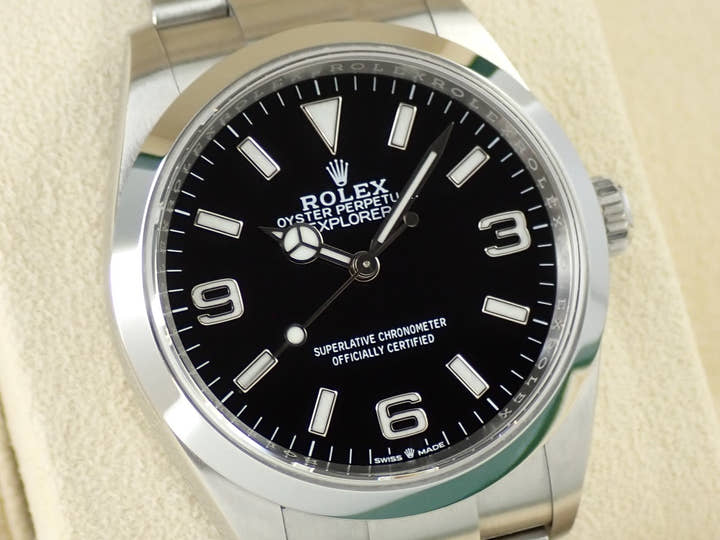 ロレックス エクスプローラー36 Ref.124270 ステンレススチール ブラック文字盤