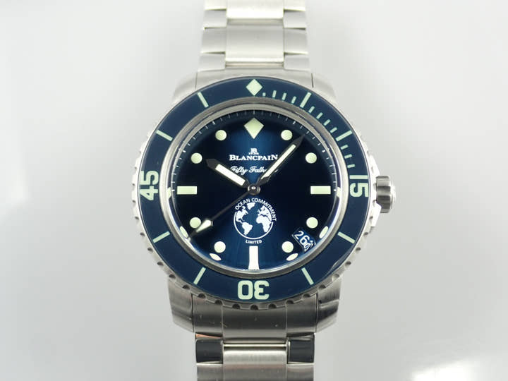ブランパン フィフティファゾムス オーシャン コミットメント III Ref.5008-11B40-52A ブルー文字盤 中古 Y1729175