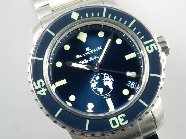 ブランパン フィフティファゾムス オーシャン コミットメント III Ref.5008-11B40-52A ブルー文字盤 中古 Y1729175