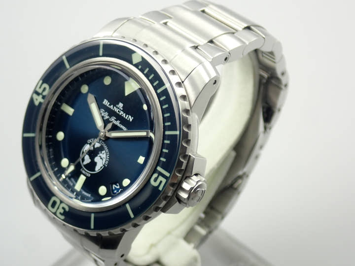 ブランパン フィフティファゾムス オーシャン コミットメント III Ref.5008-11B40-52A ブルー文字盤 中古 Y1729175