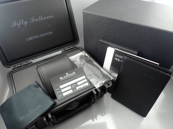 ブランパン フィフティファゾムス ノー Ref.5008D-1130-B64A ブラック文字盤 極美品 K10P5884