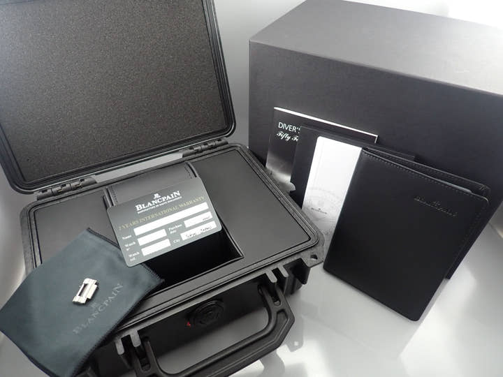 ブランパン フィフティファゾムス オートマティック Ref.5015-12B40-98 ブルー文字盤 極美品 Z9P0SM41