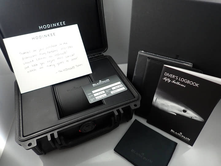 Blancpain Fifty Fathoms HODINKEE Ref.5008-11B30-NABA Black Dial Unused S3J9377A