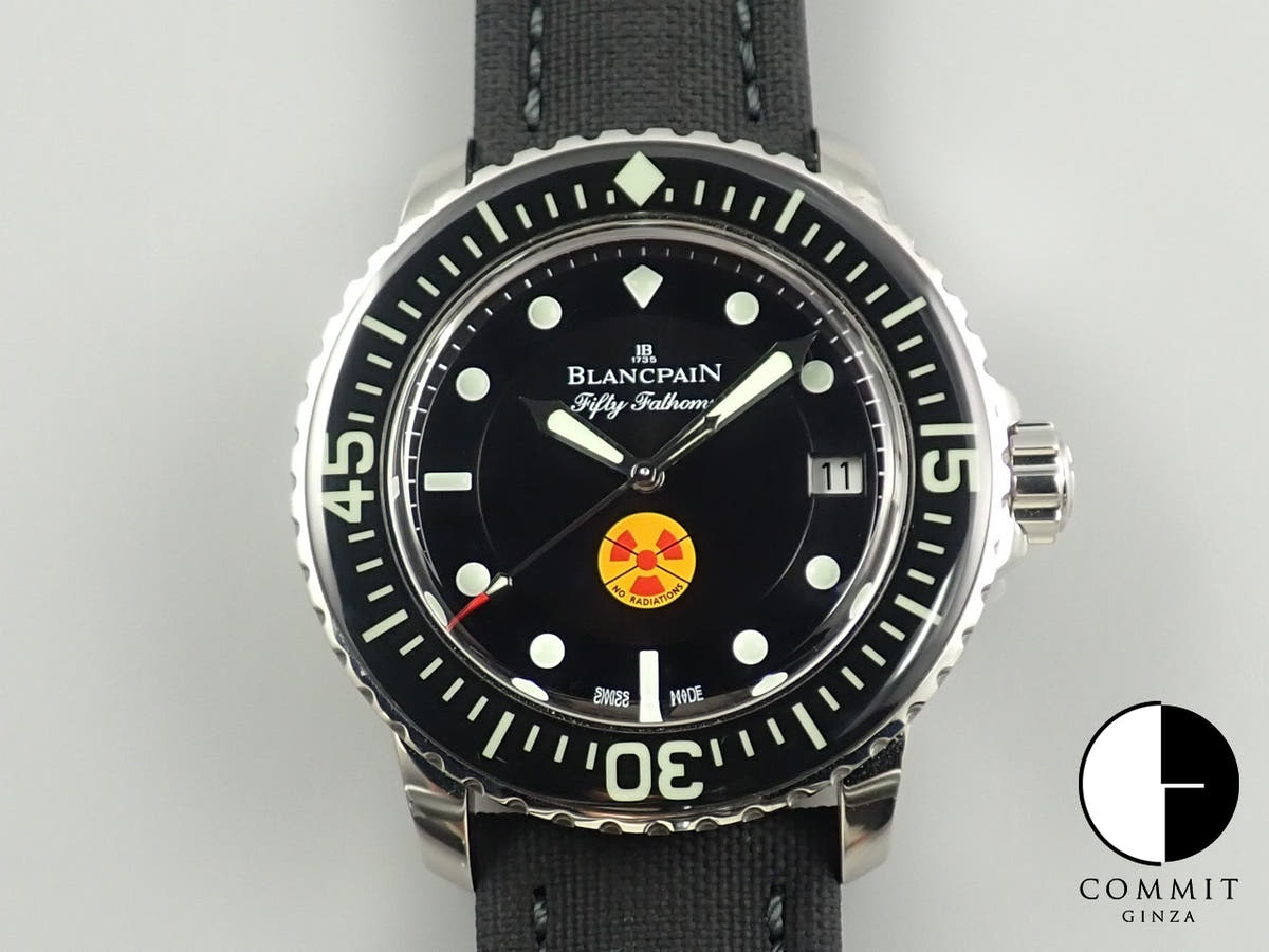ブランパン フィフティ ファゾムス Ref.5015B-1130-52 ブラック文字盤 極美品 K02PPFTV