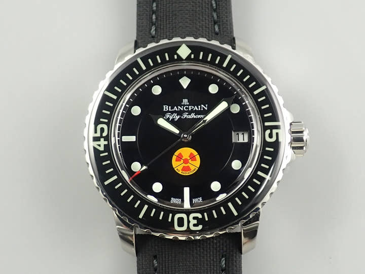 ブランパン フィフティ ファゾムス Ref.5015B-1130-52 ブラック文字盤 極美品 K02PPFTV