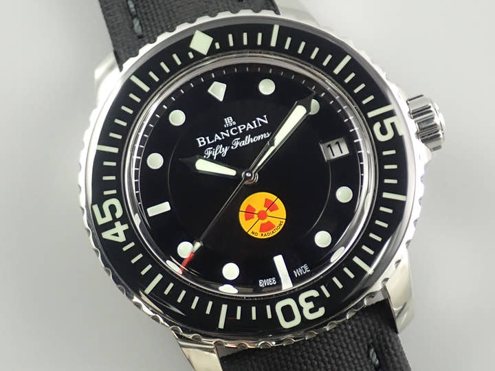ブランパン フィフティ ファゾムス Ref.5015B-1130-52 ブラック文字盤 極美品 K02PPFTV