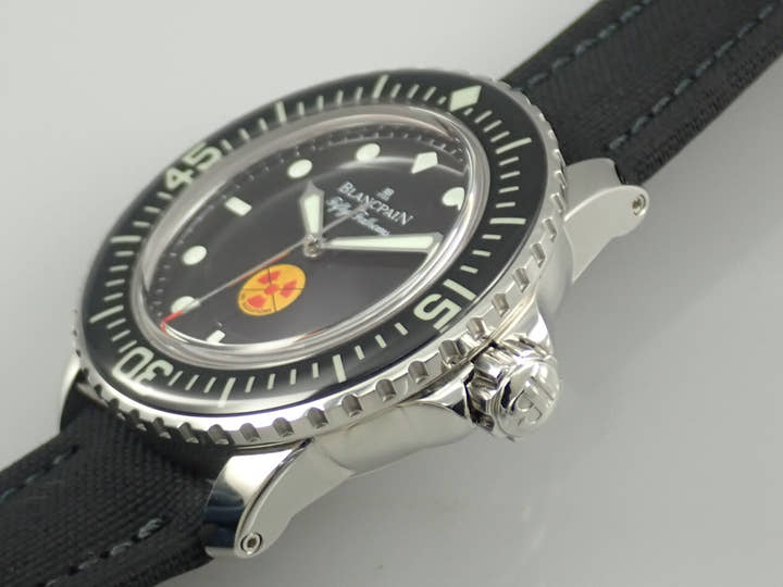 ブランパン フィフティ ファゾムス Ref.5015B-1130-52 ブラック文字盤 極美品 K02PPFTV