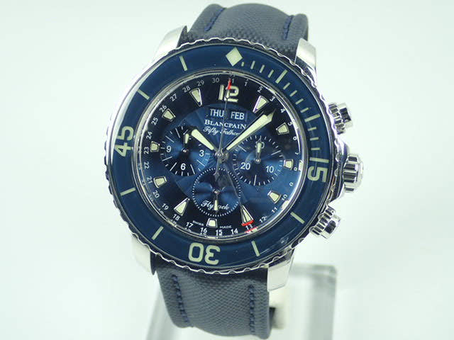 ブランパン フィフティファゾムス Ref.5066F114052B ブルー文字盤 中古 fifty-fathoms-2