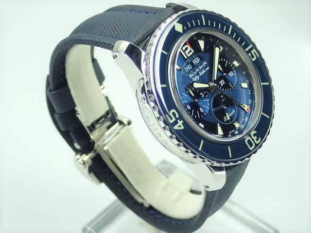 ブランパン フィフティファゾムス Ref.5066F114052B ブルー文字盤 中古 fifty-fathoms-2