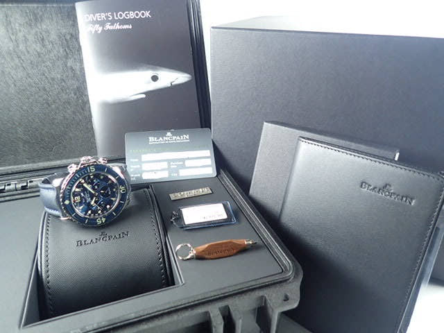 ブランパン フィフティファゾムス Ref.5066F114052B ブルー文字盤 中古 fifty-fathoms-2