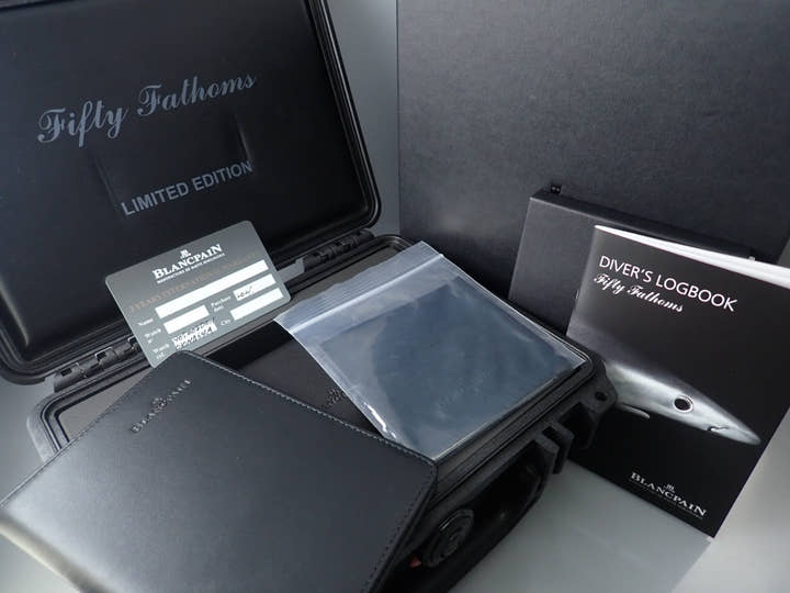 ブランパン フィフティ ファゾムス Ref.5008D-1130-B64A ブラック文字盤 極美品 CMY37P59