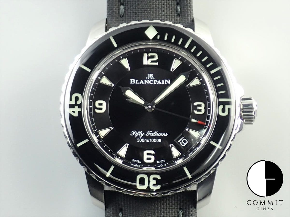 ブランパン フィフティ ファゾムス Ref.5015-1130-52A ブラック文字盤 美品 93R1H1KF