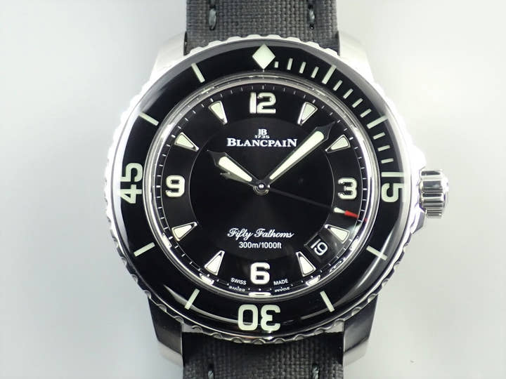 ブランパン フィフティ ファゾムス Ref.5015-1130-52A ブラック文字盤 美品 93R1H1KF