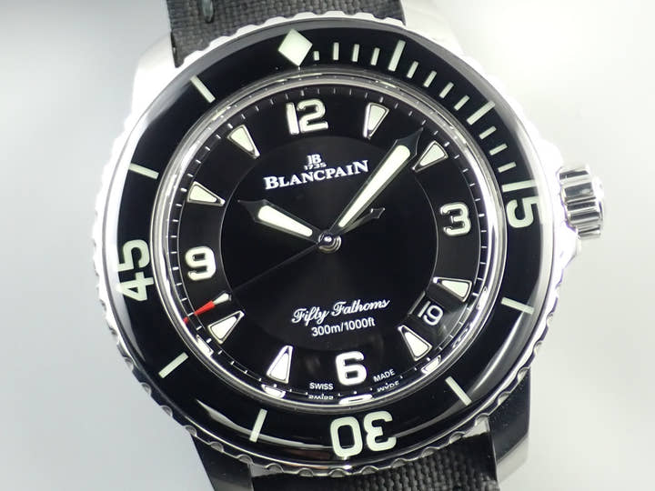 ブランパン フィフティ ファゾムス Ref.5015-1130-52A ブラック文字盤 美品 93R1H1KF