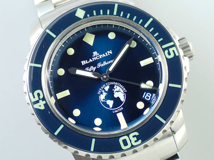 ブランパン フィフティ ファゾムス オーシャン コミットメント Ref.5008-11B40-52A ブルー文字盤 中古 8LZU3791