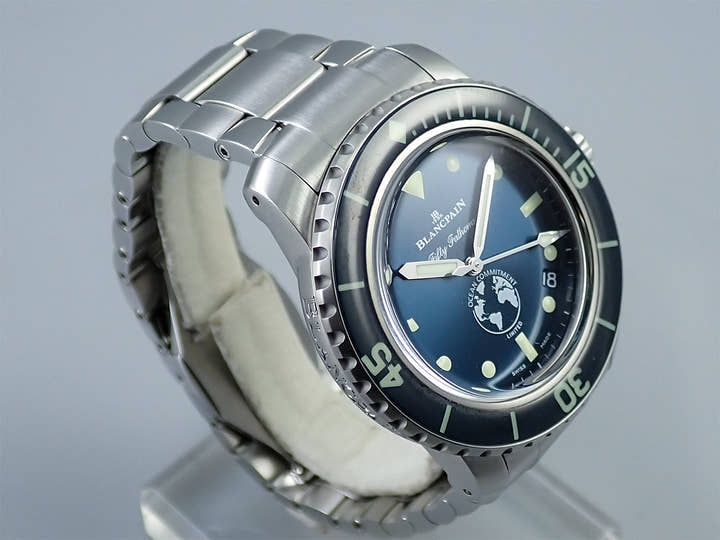 ブランパン フィフティ ファゾムス オーシャン コミットメント Ref.5008-11B40-52A ブルー文字盤 中古 8LZU3791