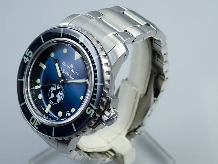 ブランパン フィフティ ファゾムス オーシャン コミットメント Ref.5008-11B40-52A ブルー文字盤 中古 8LZU3791