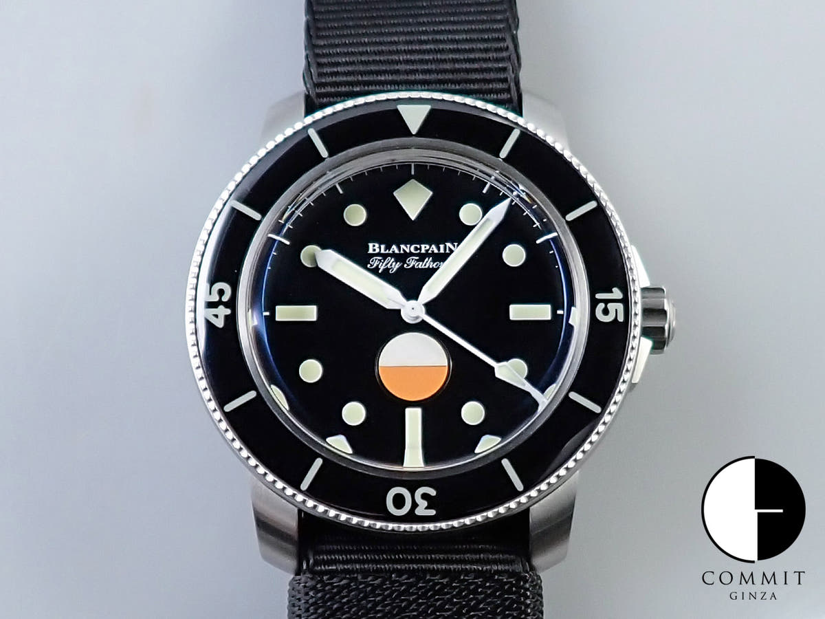 ブランパン フィフティ ファゾムス MIL-SPEC HODINKEE Ref.5008-11B30-NABA ブラック文字盤 極美品 6UCAL316