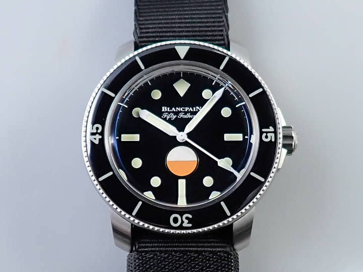 ブランパン フィフティ ファゾムス MIL-SPEC HODINKEE Ref.5008-11B30-NABA ブラック文字盤 極美品 6UCAL316