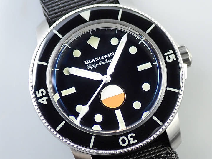 ブランパン フィフティ ファゾムス MIL-SPEC HODINKEE Ref.5008-11B30-NABA ブラック文字盤 極美品 6UCAL316