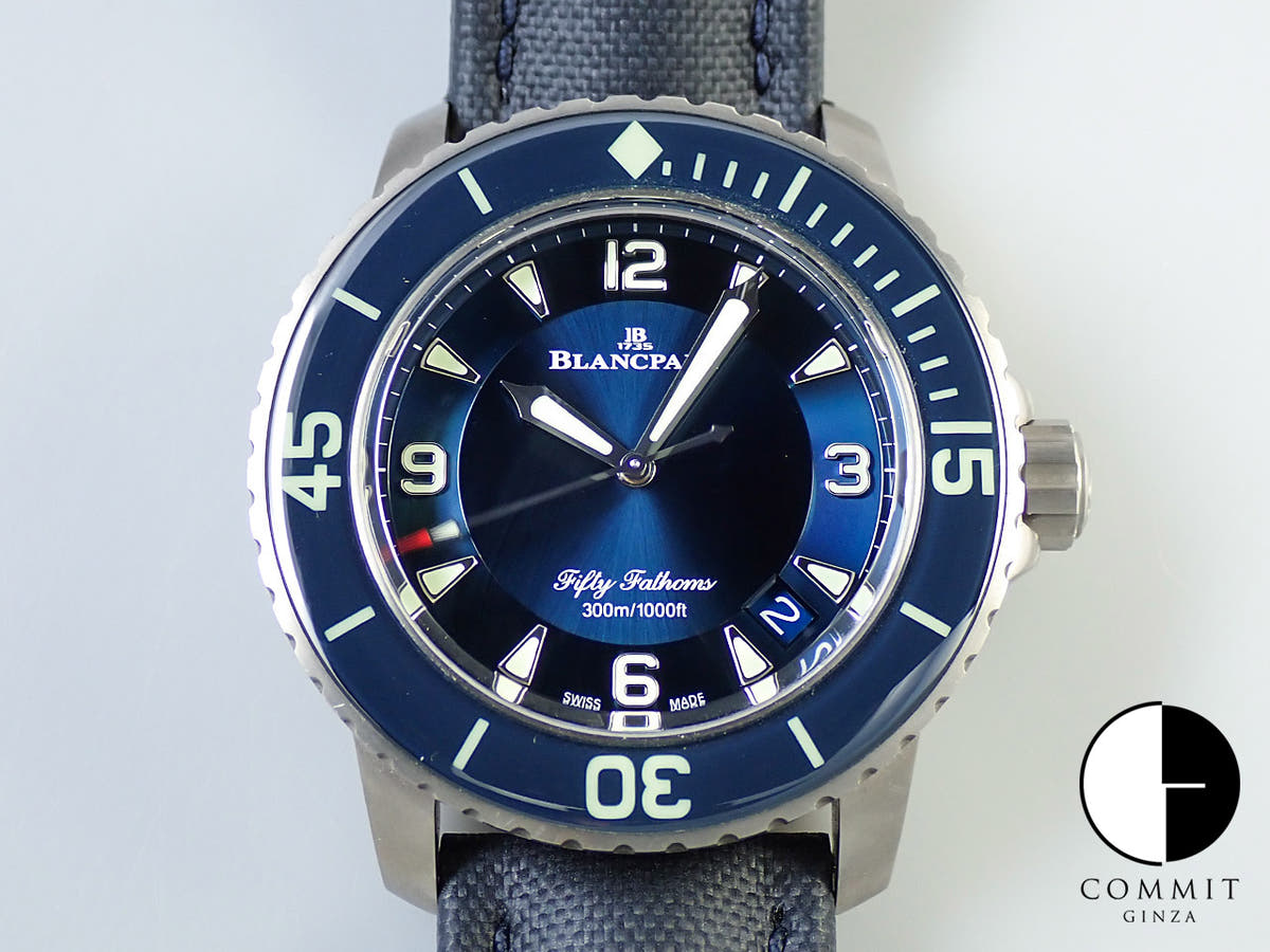 ブランパン フィフティ ファゾムス オートマティック Ref.5015-12B40-O52A ブルー文字盤 中古 2Z745425