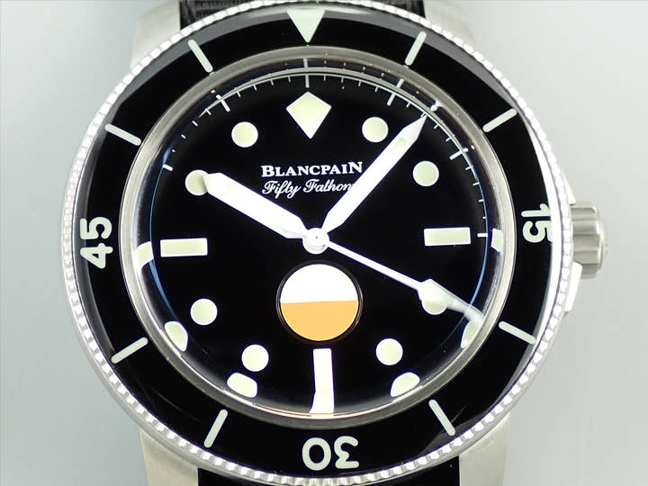 ブランパン フィフティ ファゾムス MIL-SPEC LIMITED EDITION HODINKEE Ref.5008-11B30-NABA ブラック文字盤 極美品 039RMZSM