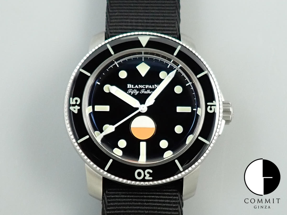 ブランパン フィフティ ファゾムス MIL-SPEC LIMITED EDITION HODINKEE Ref.5008-11B30-NABA ブラック文字盤 極美品 039RMZSM