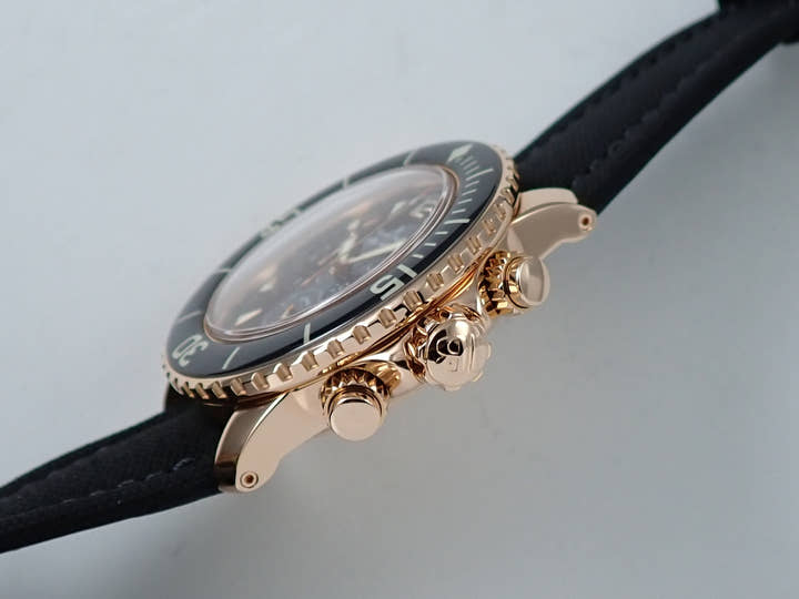 ブランパン フィフティ ファゾムス フライバック クロノグラフ Ref.5085F-3630-52A ブラック文字盤 中古 948PXAMA