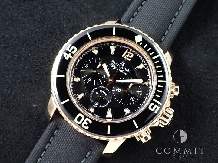 ブランパン フィフティ ファゾムス フライバック クロノグラフ Ref.5085F-3630-52A ブラック文字盤 中古 948PXAMA