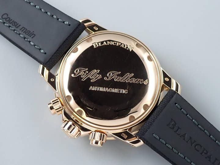 ブランパン フィフティ ファゾムス フライバック クロノグラフ Ref.5085F-3630-52A ブラック文字盤 中古 948PXAMA