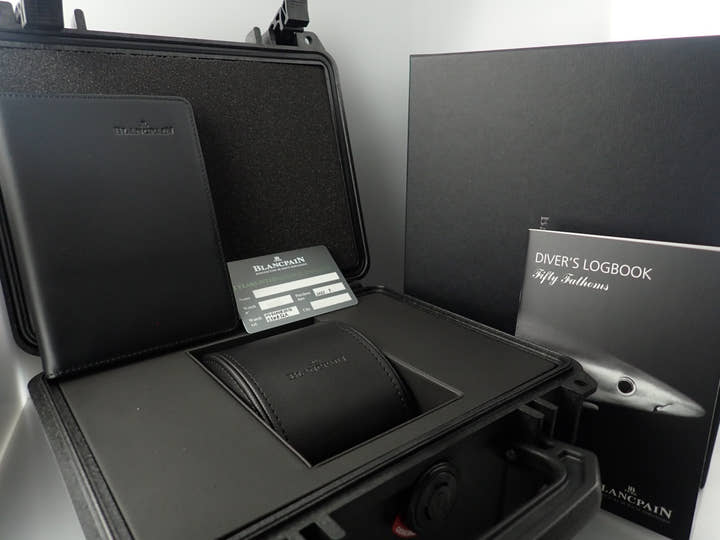 ブランパン フィフティ ファゾムス バチスカーフ フライバック クロノグラフ Ref.5200-0153-B52A グリーン文字盤 極美品 3S912P5U