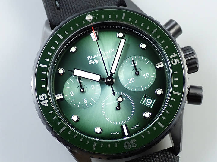 ブランパン フィフティ ファゾムス バチスカーフ Ref.5200-0153-B52A グリーン文字盤 未使用 R9SJFUTJ