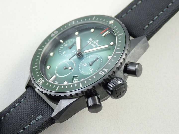 ブランパン フィフティ ファゾムス バチスカーフ Ref.5200-0153-B52A グリーン文字盤 極美品 1CHRYKZU