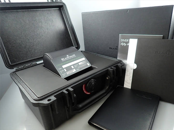 ブランパン フィフティ ファゾムス バチスカーフ フライバック クロノグラフ Ref.5200-0153-B52A グリーン文字盤 美品 UA78SLJ5