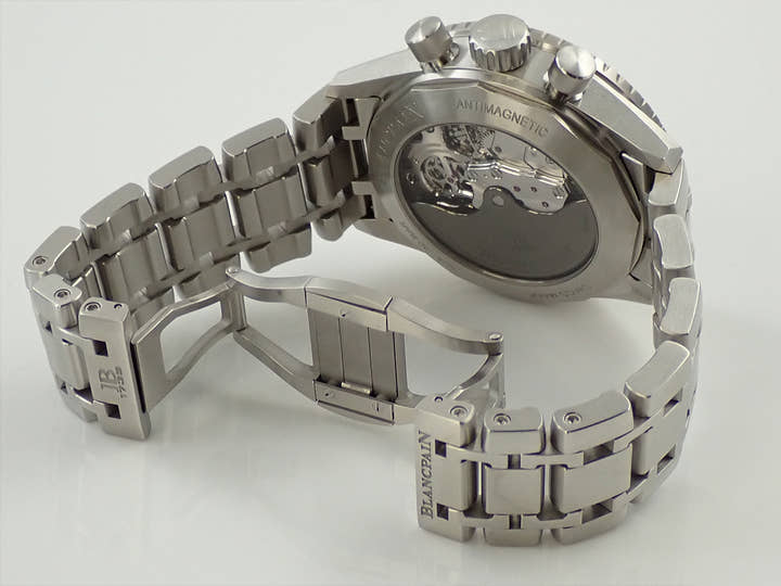 ブランパン フィフティ ファゾムス バチスカーフ フライバック クロノグラフ Ref.5200-1110-70B ブラック文字盤 美品 X27L80PX